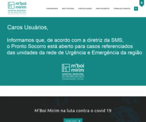 HMBM.org.br(Hospital Mboi Mirim) Screenshot