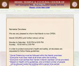 HMCCW.org(Hindu Temple and Culture Centre) Screenshot