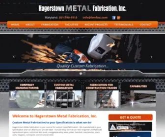 Hmfinc.com(Hagerstown Metal Fabrication) Screenshot