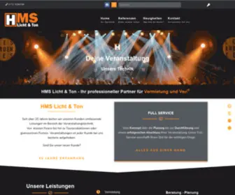 HMS-Licht-Ton.de(HMS Licht & Ton) Screenshot