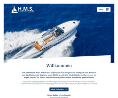 HMS-Sailing.ch(Über uns) Screenshot