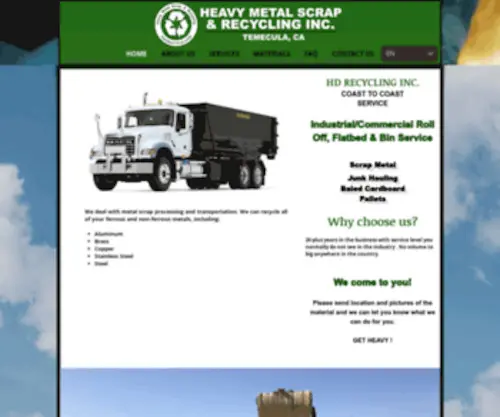 HMsrecycle.com(Heavy Metal Scrap & Recycling Inc) Screenshot