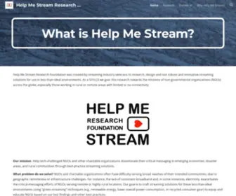 HMSRF.org(Help Me Stream Research Foundation) Screenshot