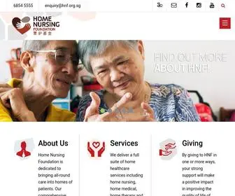 HNF.org.sg(Home Nursing Foundation) Screenshot