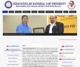 Hnlu.ac.in(Hidayatullah National Law University) Screenshot