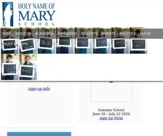 HNMSchool.org(Holy Name of Mary School) Screenshot