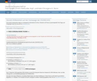 Hno.org(Deutsche Gesellschaft für Hals) Screenshot