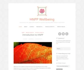 HNPpwellbeing.com(Information site about how to keep emotionally and physically balanced with HNPP) Screenshot