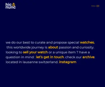 Hnunc.com(Hic & Nunc Watches) Screenshot