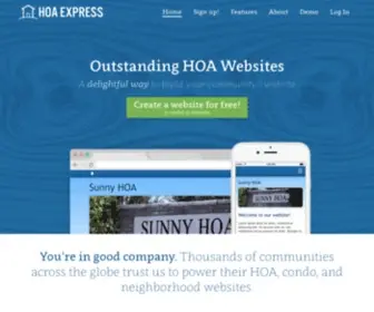 Hoa-Express.com(HOA Website & Homeowners Association Website) Screenshot