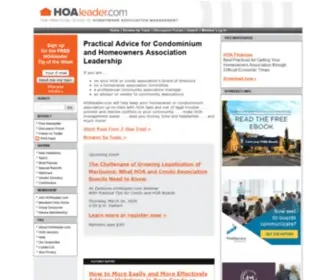 Hoaleader.com(Practical Advice on Homeowner Association Management) Screenshot
