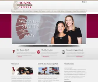 Hoangchiro.com(Hoang Chiropractic Center) Screenshot