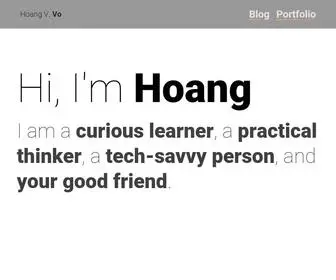 HoangVvo.com(Hoang Vo) Screenshot