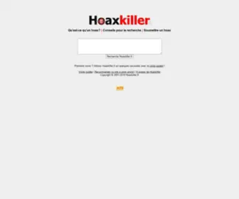 HoaxKiller.fr(Moteur de recherche anti) Screenshot