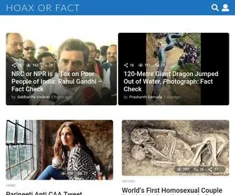 Hoaxorfact.com(Hoax Or Fact) Screenshot