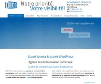 Hob-France.com(Expert Joomla wordpress drupal Paris Nice Sophia Antipolis) Screenshot