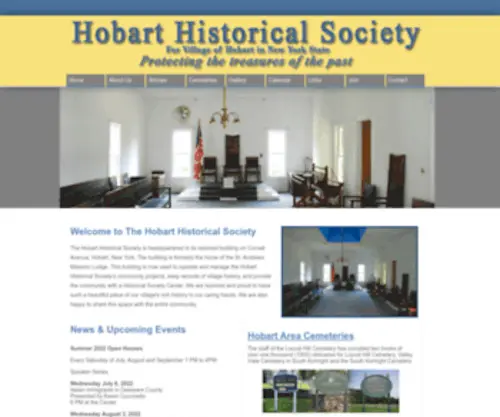 Hobarthistoricalsociety.org(Hobart NY Historical Society) Screenshot