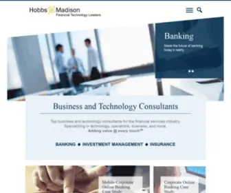 Hobbsmadison.com(Top business and technology consultants for the financial services industry) Screenshot