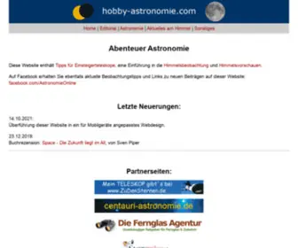 Hobby-Astronomie.com(Amateurastronomie und Himmelsbeobachtung) Screenshot