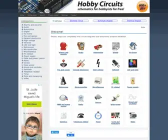 Hobby-Circuits.com(Free electronics circuit diagrams archive) Screenshot