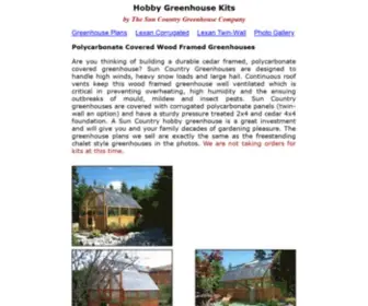 Hobby-Greenhouse.com(Hobby Greenhouse Kits) Screenshot