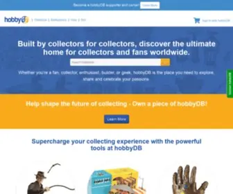 Hobbydb.com(The world’s largest collection of collectibles) Screenshot