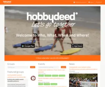 Hobbydeed.com(A free and easy solution to manage group activities and schedules. Stay on track what) Screenshot