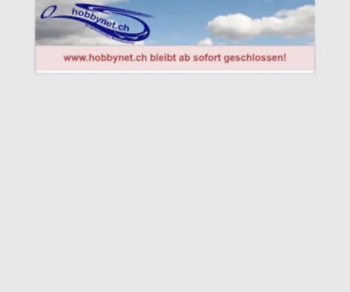 Hobbynet.ch(Ihr sympathischer Modellbaushop) Screenshot