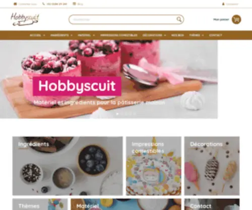 Hobbyscuit.com(Ingrédients et matériel pour pâtisserie & boulangerie maison) Screenshot