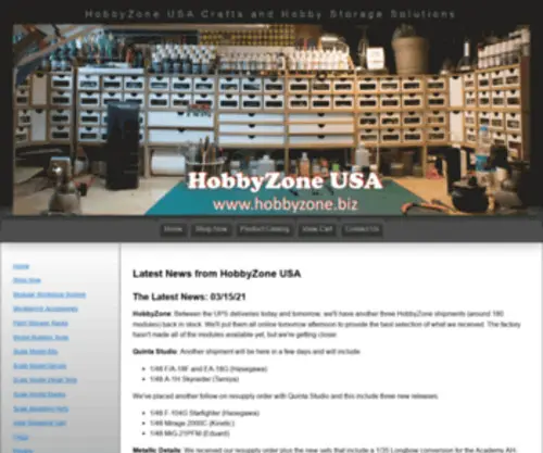 Hobbyzone.biz(Hobbyzone usa crafts and hobby storage solutions) Screenshot