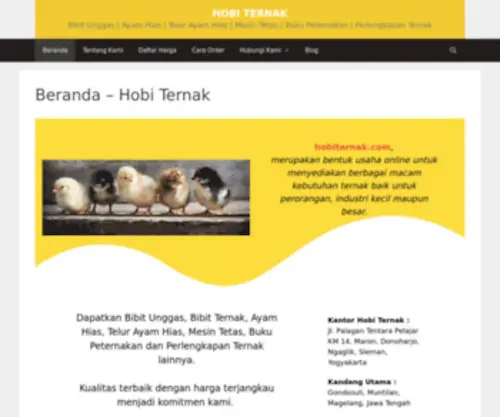 Hobiternak.com(Hobi Ternak) Screenshot