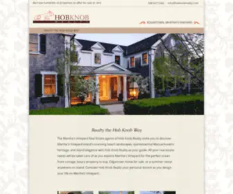 Hobknobrealty.com(Martha's Vineyard Real Estate) Screenshot