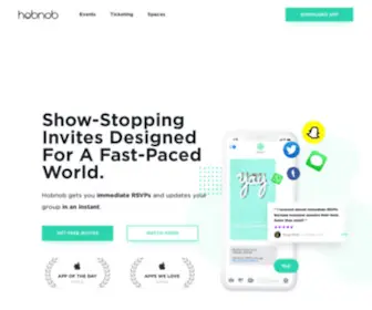 Hobnob.app(Home) Screenshot