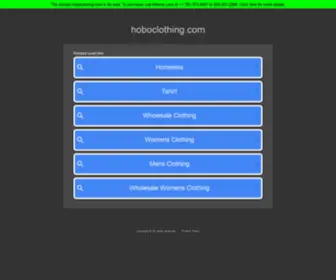 Hoboclothing.com(Hobo Clothing Company) Screenshot