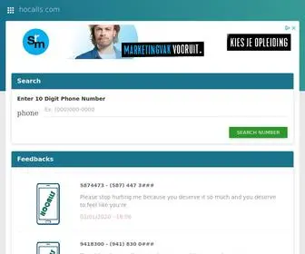 Hocalls.com(Phone Number Reviews And Votes Information Systems) Screenshot