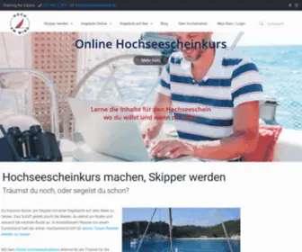 Hochamwind.ch(Online Hochseescheinkurs und Segeltörns) Screenshot