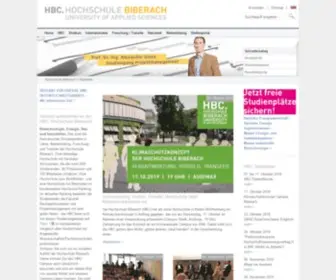 Hochschule-Biberach.de(Die Hochschule Biberach ist an zwei Standorten vertreten) Screenshot