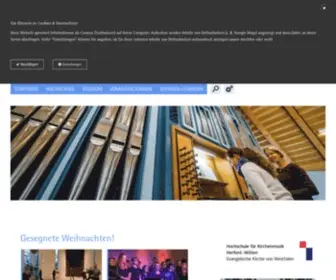 Hochschule-Kirchenmusik.de(Hochschule Herford : Hochschule für Kirchenmusik der Evangelischen Kirche von Westfalen) Screenshot