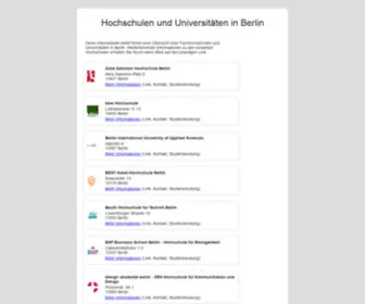 Hochschulen-Berlin.de(Hochschulen) Screenshot
