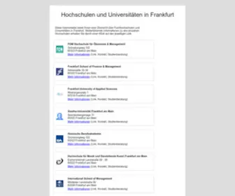 Hochschulen-Frankfurt.de(Hochschulen Frankfurt) Screenshot
