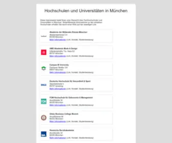 Hochschulen-Muenchen.de(Hochschulen Muenchen) Screenshot