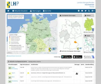Hochwasserzentralen.info(Überflutung) Screenshot