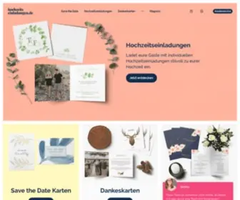 HochZeitseinladungen.de(Exklusive Hochzeitspapeterie online gestalten) Screenshot