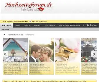 HochZeitsforum.de(Hochzeit & Heiraten  Forum und Magazin mit News und Infos zu) Screenshot