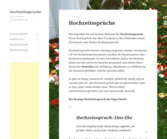 HochZeitssprueche.com(Hochzeitssprüche) Screenshot