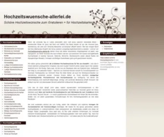 HochZeitswuensche-Allerlei.de(Hochzeitswünsche) Screenshot