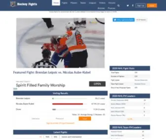 Hockeyfights.com(Hockey Fights) Screenshot