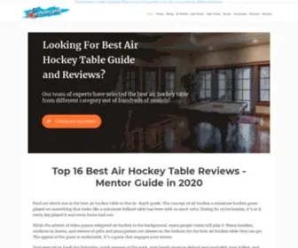 Hockeygeeky.com(Top 16 Best Air Hockey Table Reviews) Screenshot