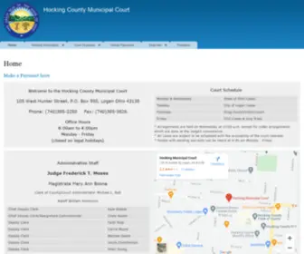 Hockingcountymunicipalcourt.com(Hocking County Municipal Court) Screenshot