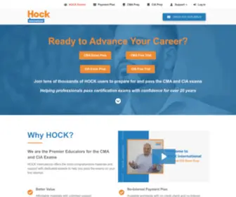 Hockinternational.com(HOCK CMA and CIA Exam Prep and Review) Screenshot
